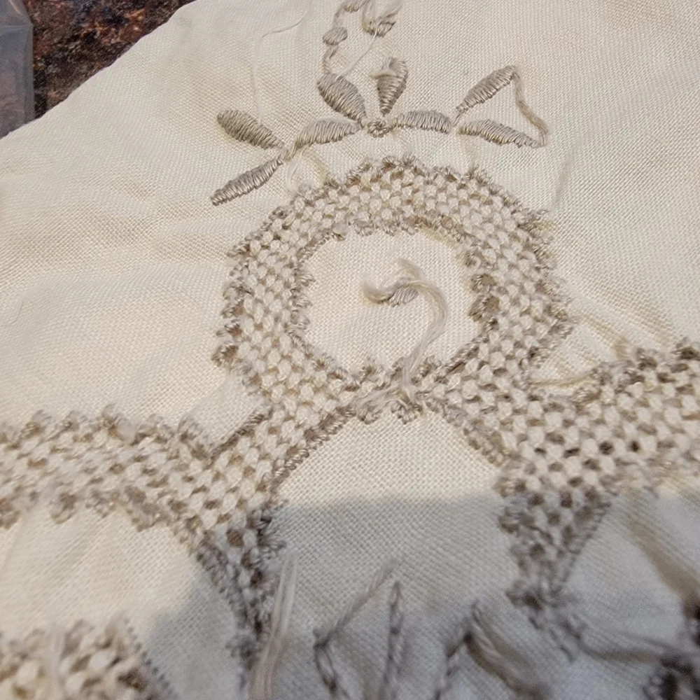 Maderia Style Cutwork Embroidery Tablecloth
